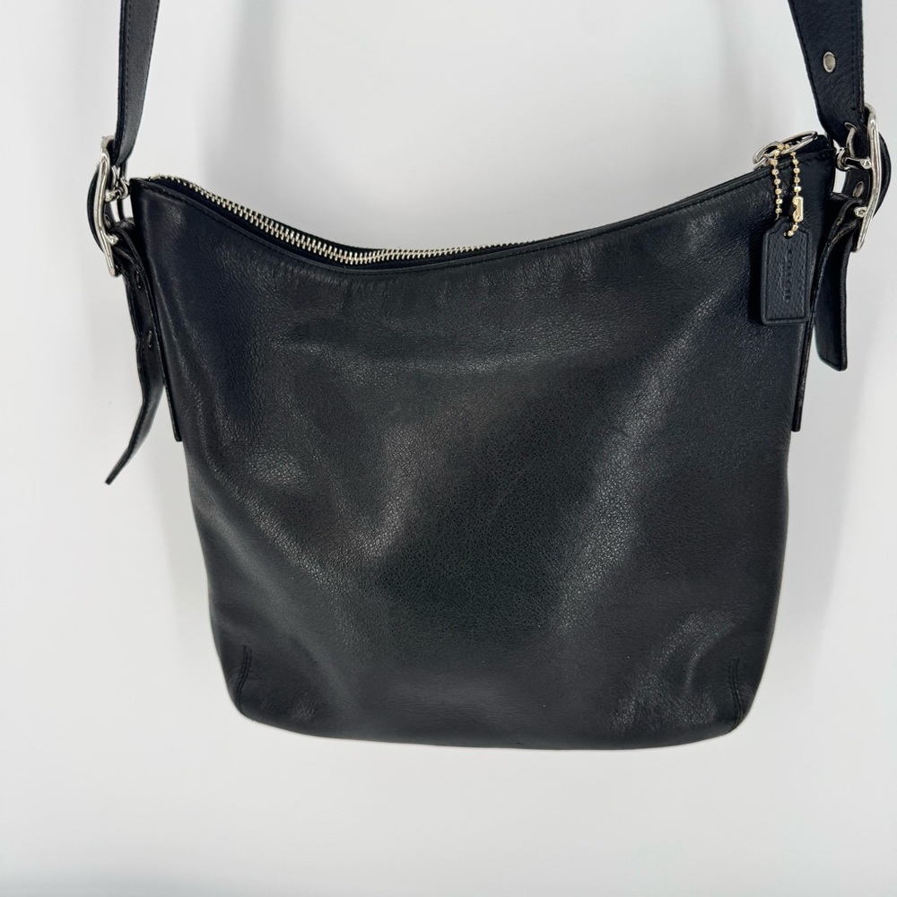 Vintage Coach Legacy Crossbody Shoulder Bag‎ Black Leather Slim Hobo Purse 9326